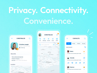 Privacy. Connectivity. Convenience design figma mobile app product design ui uiux ux