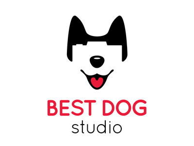 Best Dog Studio Logo photography camera dog branding