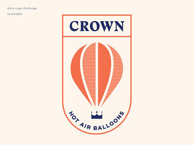 Crown Hot Air Balloons badge crown
