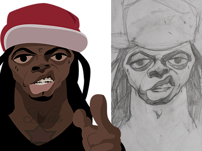 Lil Wayne character hip hop sketch wayne