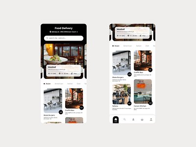 Food Delivery App app design designchallenge designer designwich food food app food delivery food design ui uidesign uidesign uiuxdesign adobexd ux