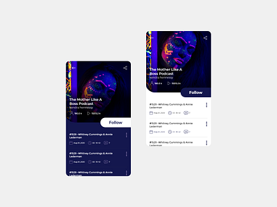 Podcast App Concept app appdesign design designchallenge designer designwich mobiledesign music music app player podcast podcast app product design ui uidesign uidesign uiuxdesign adobexd uiux ux