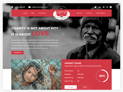 chariry web design adobexd charity charity website design landingpage ui design uidesign uiuxdesign adobexd uiux webdesign