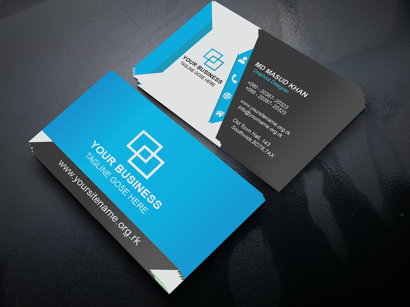 Corporate Business Card by Md Masud Khan on Dribbble