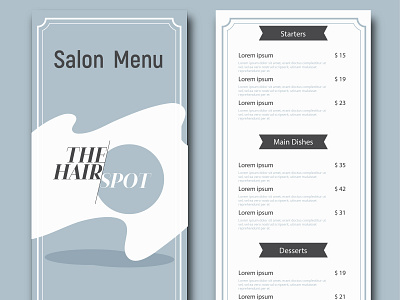 Services Menu Design banner book cover brochure business card calendar certificate company profile cover credit card dl flyer dvd cover email signature grid logo grif card grift vrochure id card magazine menu salon menu services menu