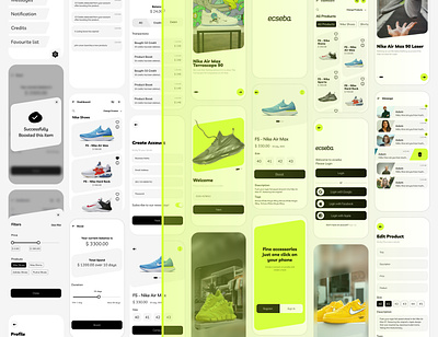 ecseba adidas app minimal nike app nike dashboard shoes app shoes creative app shoes dashboard sneaker app sneaker dashboard sneaker uiux ui ux