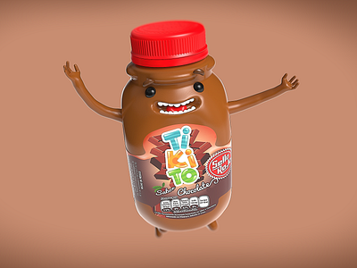 Tikito 3d 3d art character chocolate keyshot modeling sculpt