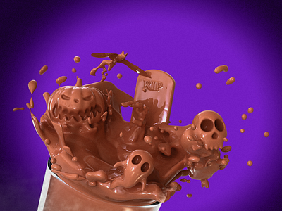 Halloween Splash 3d 3d art keyshot modeling render sculpt zbrush