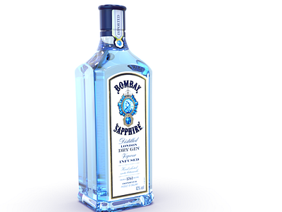 Bombay Sapphire 3d 3d 3d art brand gin keyshot maya modeling product render render