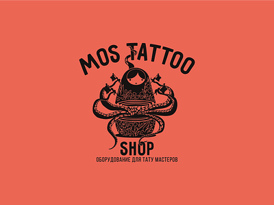 Mos Tattoo Shop Logo branding design graphic design illustration logo vector