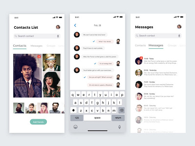 Messaging App Concept app chat chat app chat bubbles design ios 12 iphone 10 iphone x iphone x app message message app messager mobile mobile app ui user interface