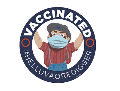 Vaccinated Sticker Mines adobe illustrator coloradoschoolofmines illustration sticker stickerdesign vectorart