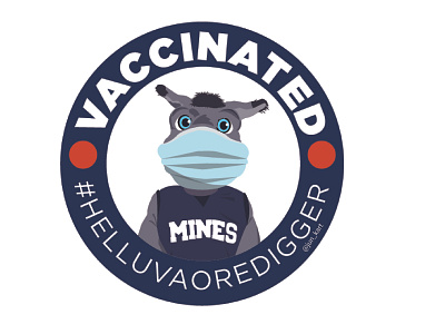 Vaccination Sticker coloradoschoolofmines covid sticker vaccinated vaccinatedsticker vaccine