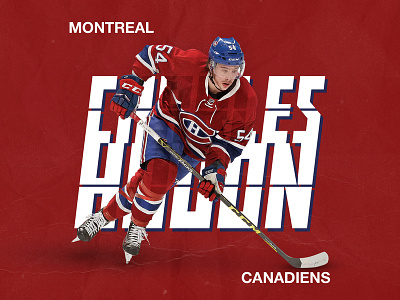 Charles Hudon canadiens design hockey hockey stick ice hockey illustration montreal nhl sport typography