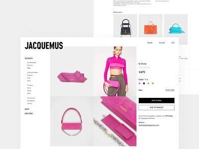 Jacquemus ecommerce bags clothes desktop ecommerce premium product store website