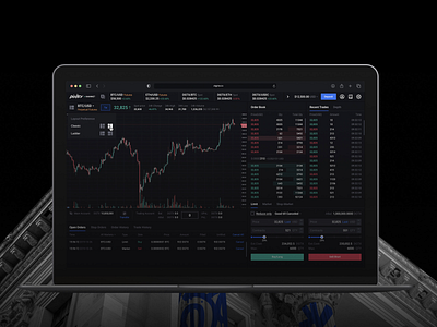 Crypto trading platform coin crypto currency graffiti interface ladder platform screen trading ui ux