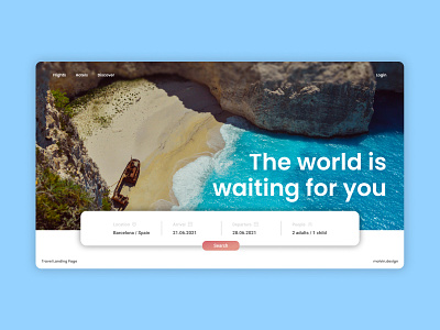 Travel Landing Page Concept | molvin.design