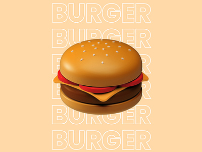 BURGER BURGER BURGER 3d design figma figmadesign graphic design illustration minimal typography vector