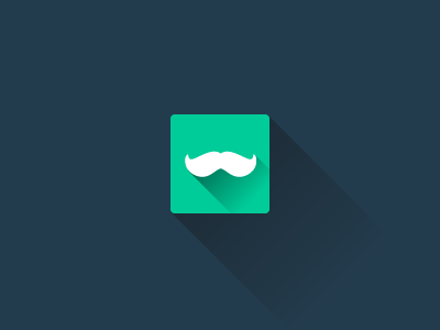 Flat Moustache blue flat green icon logo moustache ui