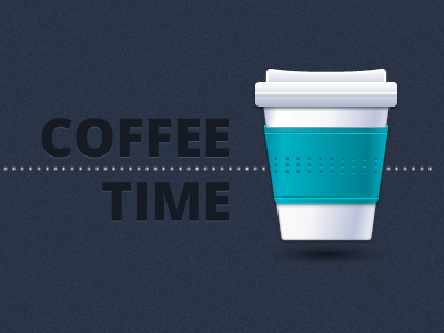 Coffee Time Icon blue coffee dots icon light