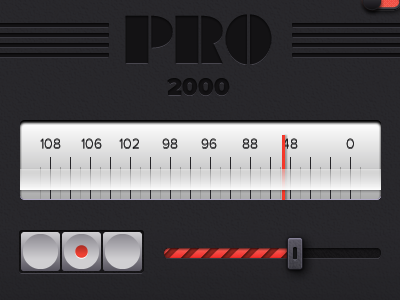 Pro 2000 adobe fireworks button dark numbers pixel red slider switch wood