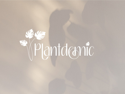 Plantdemic plant shop logo design botanical design flat logo minimal plant plants shop