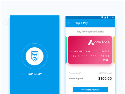 Tap & Pay adobe xd android app app design app designer illustration mobile app