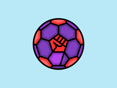 Football ball fist football icon logo soccer sport