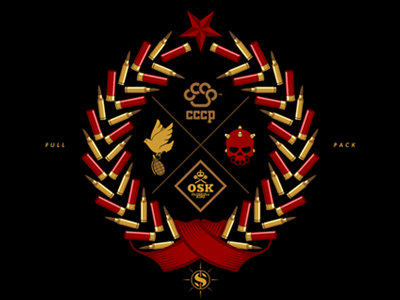 BCGC $ brass knuckles bullets coat of arms design peace ribbon skull star tshirt