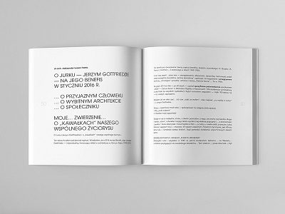 JERZY GOTTFRIED ARCHITEKT Catalog Page brochure design design graphic design layout page page design spread typography