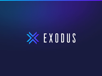 Exodus logo brand branding crypto design exchange exodus identity logo wallet