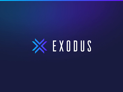 Exodus logo brand branding crypto design exchange exodus identity logo wallet