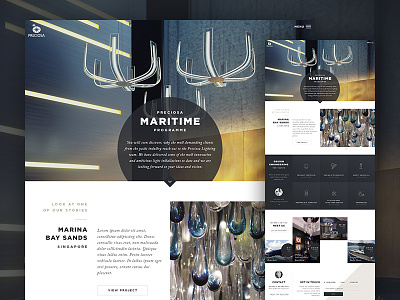 Preciosa – Maritime clean events icons landing page lighting luxury photo product typography web yacht