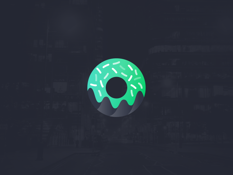 Symbol donut+graph logo mark symbol app tracking budget bakers donut graph finance