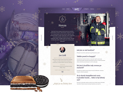 Milka & Oreo – Thank you for Christmas chocolate christmas fireman interview layout magazine milka oreo photography stories texture web