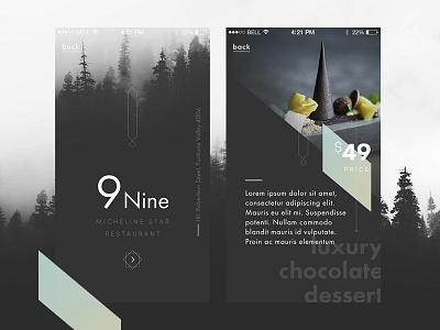 9nine – app template app flat food ios iphone luxury minimal photo restaurant sixty template