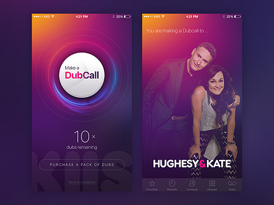 Kiis Dubcall app app background colours dark dubcall effect ios kiis light minimal ui ux