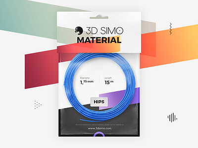 3Dsimo – filament packaging 3d pen 3dsimo branding colours filament light minimal packaging print