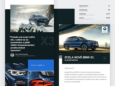 BMW X3 newsletter automotive bmw car clean email grid layout minimal newsletter