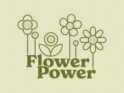Flower Power art color design flower flowers fun graphic design green illustration minimal nature outdoors power vector
