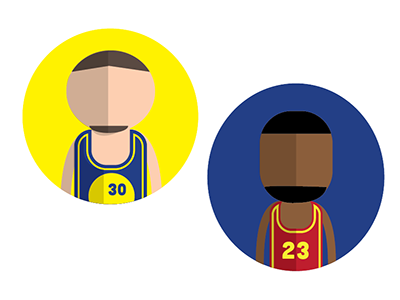 NBA Finals basketball blue curry illustration lebron nba red vector yellow