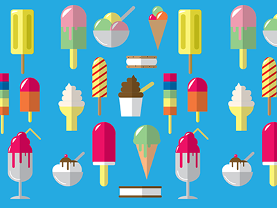 Ice Cream blue color ice cream illustration summer vector