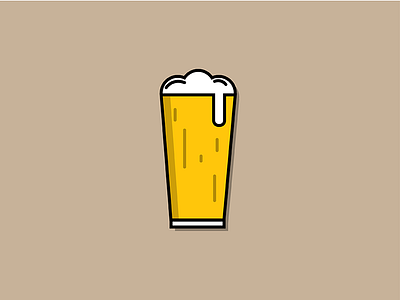 Beer Icon beer brown color icon vector yellow