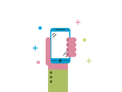 Contact Illustration color flatillustration illustration phone vector