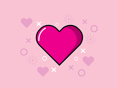 Happy Valentines Day! color heart illustration pink valentinesday vector