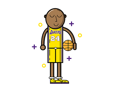 Mamba Day basketball character fun gold illustration kobe lakers purple