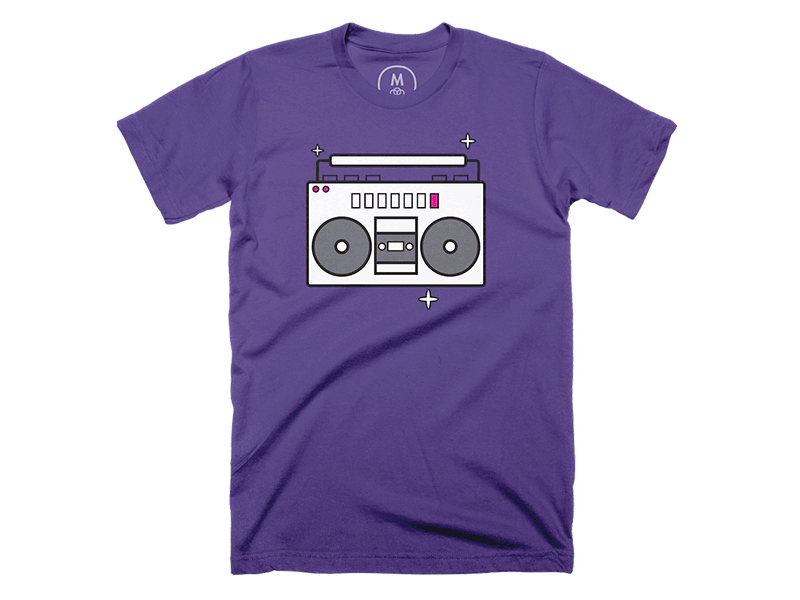 Retro Sound boombox cottonbureau design gif illustration music shirt tshirt