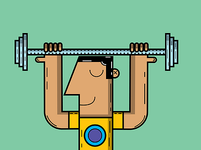 Pump it Up! color fun illustration vector weightlifter