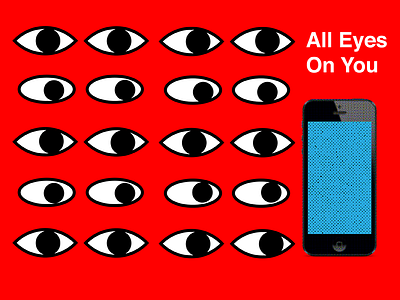 All Eyes On You color eyes focus fun illustration iphone looking phone