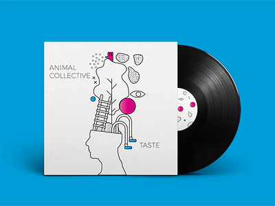Album Art 001 album album art animal collective blue pink record recordcover
